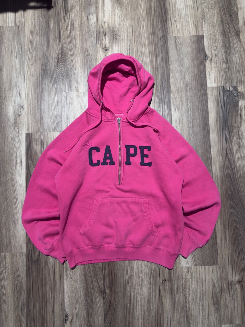 Womens Cuffy’s Of Cape Cod Pink Half-Zip Hoodie • Size L